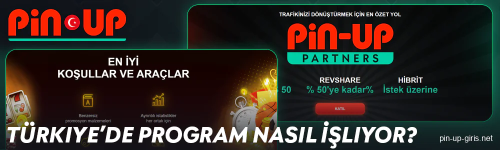 Pin Up Türkiye'deki ortaklık programı faaliyetleri