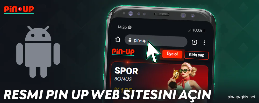 Akıllı telefonunuzda Pin Up Turkey web sitesini açın