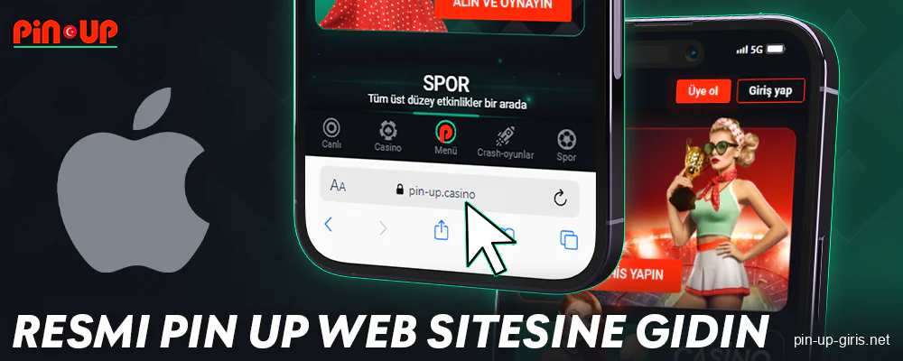 iPhone'da Pin Up Türkiye web sitesini açın