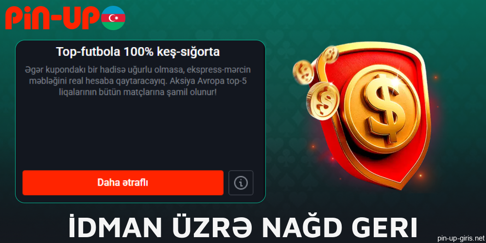 Pin Up Azerbaijan-da idman nağd geri ödənişi mövcuddur